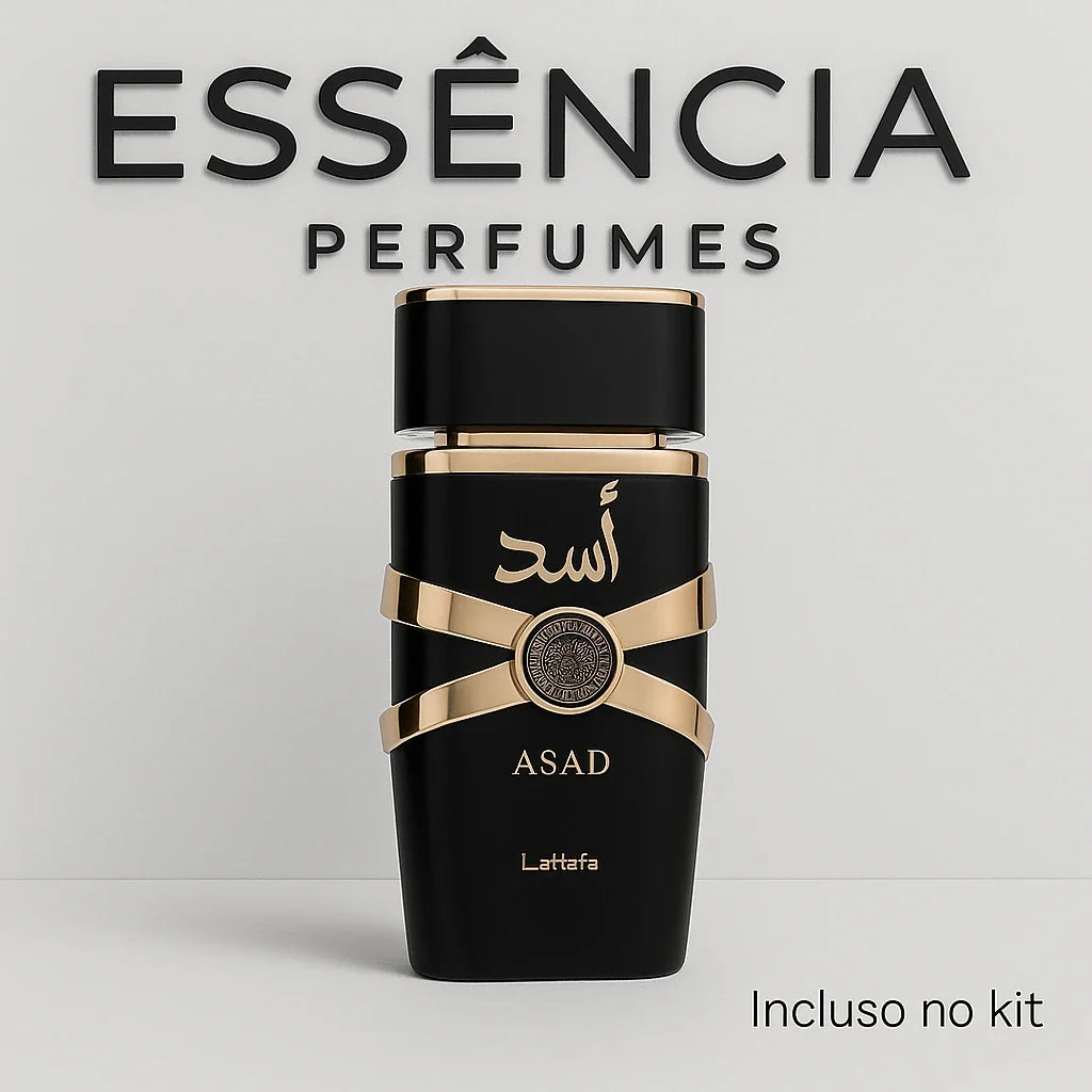 KIT 3 PERFUMES MASCULINOS IMPORTADOS (100ml cada) | ASAD LATTAFA + ONE MILLION + 212 VIP BLACK [ESQUENTA BLACK FRIDAY]