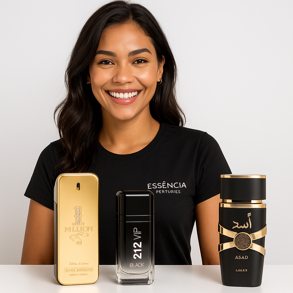 KIT 3 PERFUMES MASCULINOS IMPORTADOS (100ml cada) | ASAD LATTAFA + ONE MILLION + 212 VIP BLACK [ESQUENTA BLACK FRIDAY]